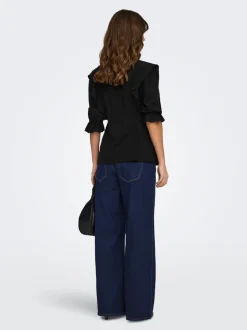 OLMSNOW Hohe Taille Weiter Beinschnitt Jeans