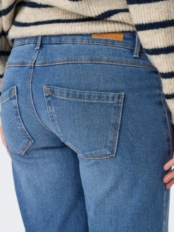 OLMSNOW Hohe Taille Weiter Beinschnitt Jeans