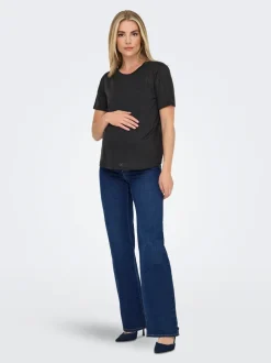 OLMWAUW Mittlere Taille Weiter Beinschnitt Jeans
