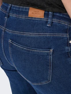 OLMWAUW Mittlere Taille Weiter Beinschnitt Jeans