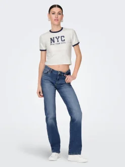 ONLALICIA Mittlere Taille Gerade geschnitten Jeans