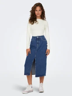 ONLBIANCA Denim Jeansrock Midirock