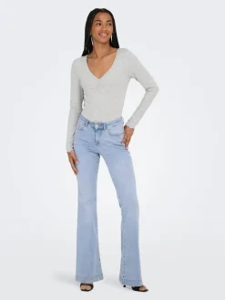 ONLBLUSH Mittlere Taille Retro-Fit, ausgestellt Jeans