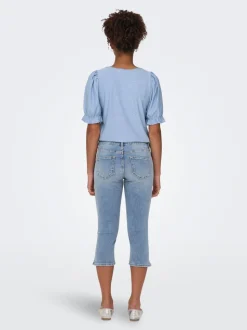ONLBLUSH Mittlere Taille Skinny Fit capri Jeans-Shorts