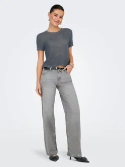 ONLBRENDA Niedrige Taille Gerade geschnitten Jeans