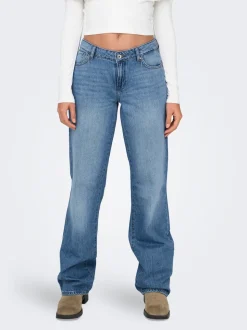ONLBRITNEY Niedrige Taille Gerade geschnitten Jeans
