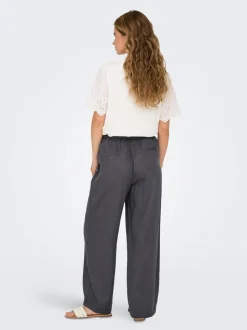 ONLBRUXELLES Gerade geschnitten Leinen Hose