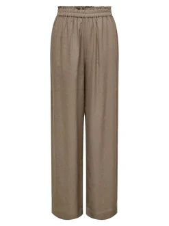 ONLBRUXELLES Gerade geschnitten Leinen Hose