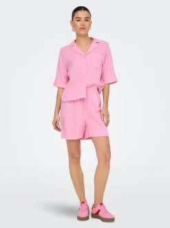 ONLBRUXELLES Normal geschnitten Leinen Shorts