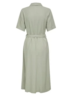 ONLCARO Leinen Midikleid