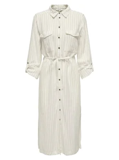ONLCARO Leinen Midikleid