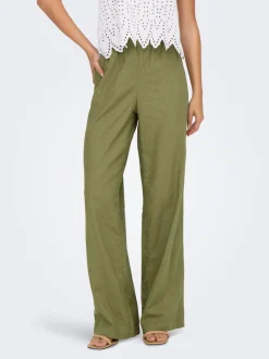 ONLCARO Locker geschnitten Leinen Hose