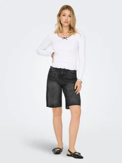 ONLCARO Mittlere Taille Locker geschnitten Jeans-Shorts