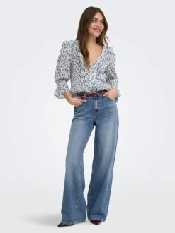 ONLCHARLOT Mittlere Taille Weiter Beinschnitt Jeans