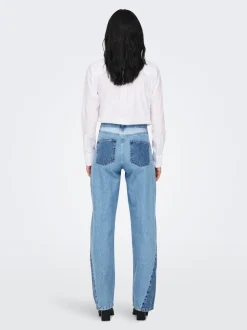 ONLCOBAIN Mittlere Taille Weiter Beinschnitt Jeans