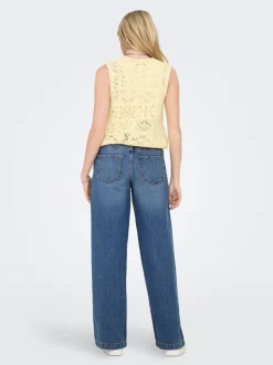 ONLCOMET Mittlere Taille Weiter Beinschnitt Jeans