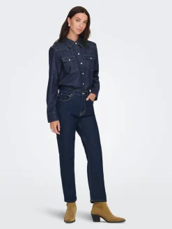 ONLELISA Mittlere Taille Gerade geschnitten Knöchellang Jeans
