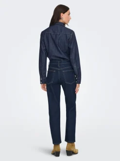 ONLELISA Mittlere Taille Gerade geschnitten Knöchellang Jeans