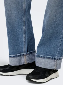 ONLELLA Mittlere Taille Weiter Beinschnitt Jeans