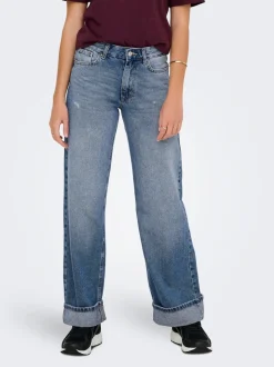 ONLELLA Mittlere Taille Weiter Beinschnitt Jeans
