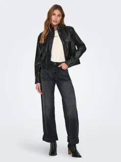 ONLELLA Mittlere Taille Weiter Beinschnitt Jeans
