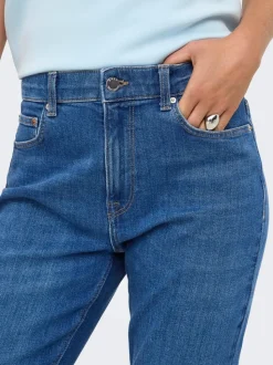 ONLEMEL Hohe Taille Gerade geschnitten Knöchellang Jeans