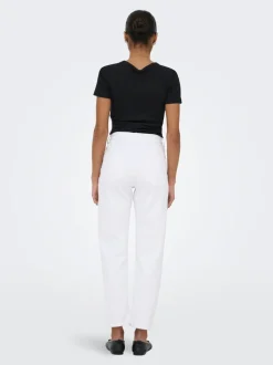 ONLEMEL Hohe Taille Gerade geschnitten Knöchellang Jeans