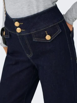 ONLEMILIA Hohe Taille Weite Passform - kurz geschnitten Jeans