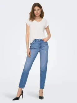 ONLEMILY Hohe Taille Gerade geschnitten Knöchellang Jeans