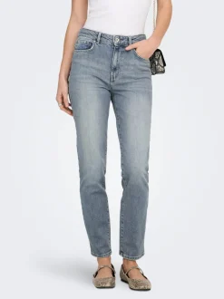 ONLEMILY Hohe Taille Gerade geschnitten Knöchellang Jeans