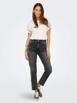ONLEMILY Hohe Taille Gerade geschnitten Knöchellang Jeans