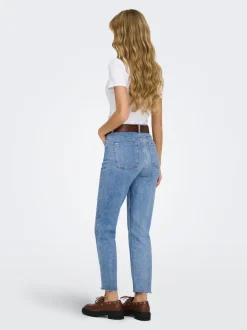 ONLEMILY Hohe Taille Gerade geschnitten Verkürzt Jeans