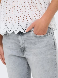ONLEMILY Ankel Hohe Taille Gerade geschnitten Jeans