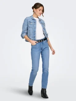 ONLEMILY Ankel Hohe Taille Gerade geschnitten Jeans