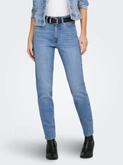 ONLEMILY Ankel Hohe Taille Gerade geschnitten Jeans