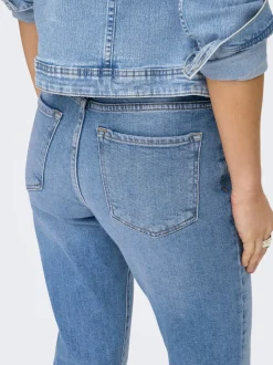 ONLEMILY Ankel Hohe Taille Gerade geschnitten Jeans