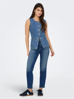 ONLEMILY Hohe Taille Gerade geschnitten Knöchellang Jeans