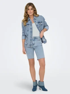 ONLEMILY Hohe Taille Gerade geschnitten Jeans-Shorts