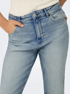 ONLEMILY Hohe Taille Gerade geschnitten Knöchellang Jeans
