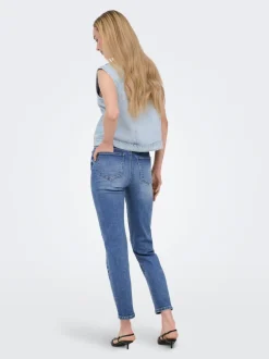 ONLEMILY-MILA Hohe Taille Gerade geschnitten Knöchellang Jeans