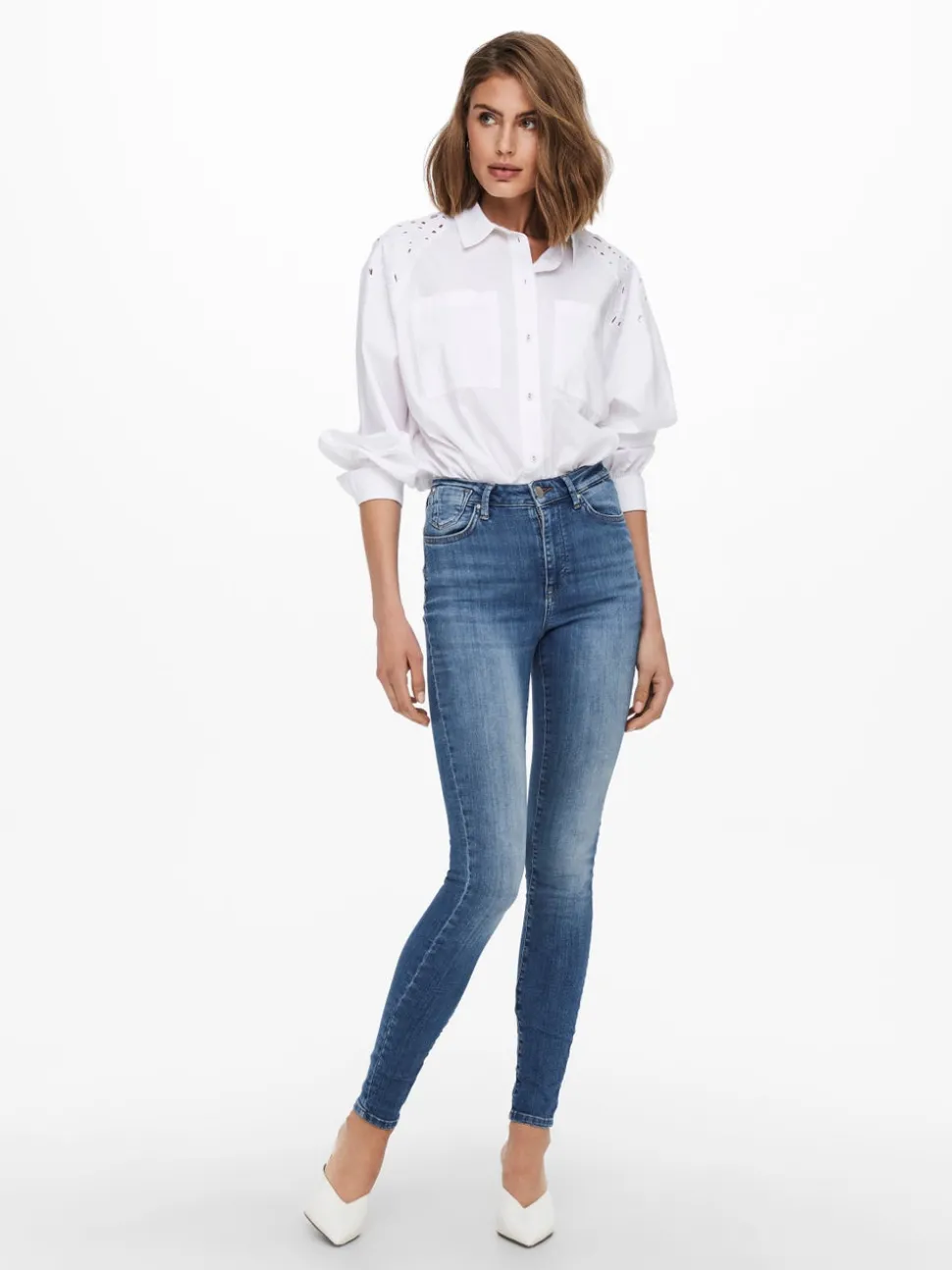 ONLFOREVER Hohe Taille Skinny Fit Jeans