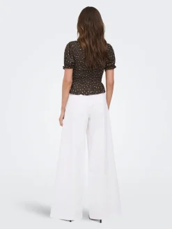 ONLFRANCESCA Mittlere Taille Weiter Beinschnitt Jeans