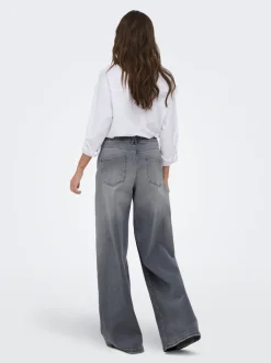 ONLFRANCESCA Mittlere Taille Weiter Beinschnitt Jeans