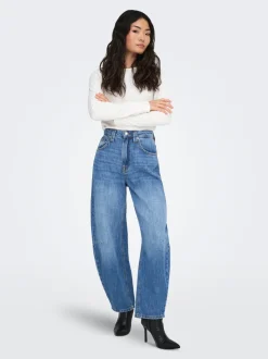 ONLFRANKIE Hohe Taille Barrel Fit Knöchellang Jeans
