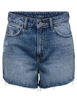 -ONLGABI Hohe Taille Normal geschnitten Jeans-Shorts