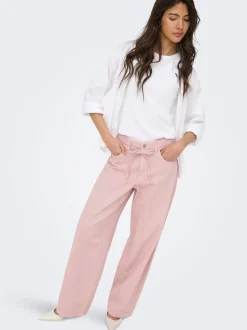 ONLGIANNA-SILLA Locker geschnitten Hose mit weitem Beinschnitt