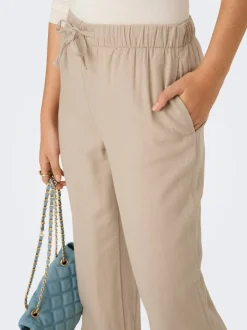 ONLGOA Gerade geschnitten Leinen Hose