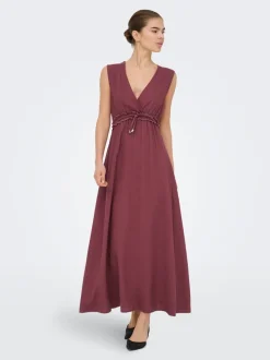 ONLGOA Leinen Langes Kleid