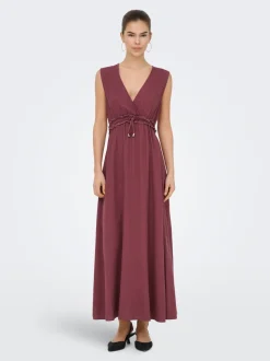 ONLGOA Leinen Langes Kleid