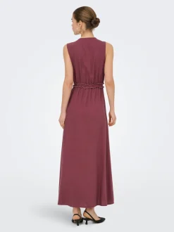 ONLGOA Leinen Langes Kleid